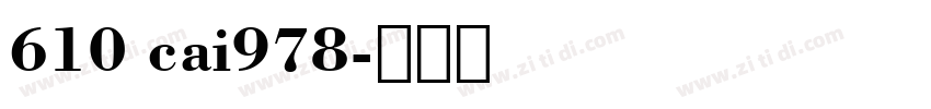 610 cai978字体转换
